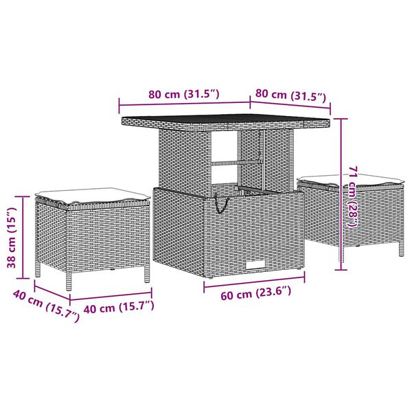 vidaXL Conjunto de sofá de jardín 8 pcs Beige ratán sintético