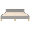 vidaXL Cama sin colch&oacute;n tela gris claro 140x200 cm