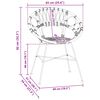 vidaXL Silla de comedor 2 pcs Negro 49 x 51 x 81 cm Ratan e Hierro