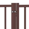 vidaXL Puerta de perros plegable 10 paneles madera &aacute;lamo marr&oacute;n 800 cm