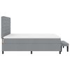 vidaXL Cama tipo Box Spring con colch&oacute;n Gris Claro 180 x 200 cm tela