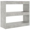 vidaXL Estanter&iacute;a/divisor de espacios gris hormig&oacute;n 80x30x72 cm