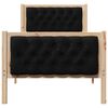 vidaXL Estructura de cama Negro 80 x 200 cm Madera de pino macizo