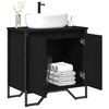 vidaXL Gabinete de Lavabo para Baño Roble Negro 60 x 35 x 60 cm