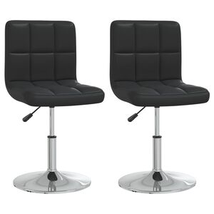 vidaXL Sillas de comedor 2 unidades cuero sintético negro