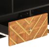 vidaXL Mueble de TV madera maciza mango marrón y negro 100x33,5x46 cm