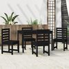 vidaXL Juego de comedor de jard&iacute;n 5 piezas madera maciza pino negro