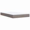 vidaXL Cama box spring con colch&oacute;n tela gris taupe 120x200 cm