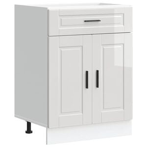vidaXL Mueble bajo de cocina porto alto brillo blanco
