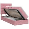 vidaXL Cama con almacenamiento y colch&oacute;n Rosa 90 x 200 cm Terciopelo