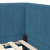 vidaXL Estructura de Cama Esquina con Colchón 2 pcs Azul Terciopelo