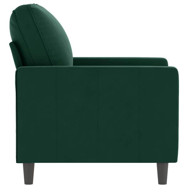 vidaXL Sill&oacute;n de terciopelo verde oscuro 60 cm