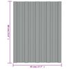 vidaXL Panel de techo 12 pcs Gris 60 x 45 cm Acero galvanizado
