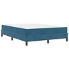 vidaXL Cama tipo Box Spring con colch&oacute;n Azul Oscuro 140 x 190 cm tela