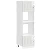 vidaXL Armarios para horno 2 uds Lucca blanco brillante