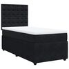 vidaXL Cama box spring con colchón cuero sintético negro 90x190 cm