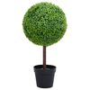 vidaXL Planta de boj artificial forma de bola con maceta verde 71 cm