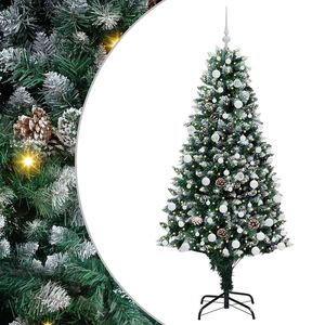 vidaXL &Aacute;rbol de Navidad artificial Verde 180 cm PVC y Acero y Pl&aacute;stico