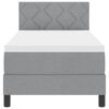 vidaXL Cama tipo Box Spring con colch&oacute;n Gris Claro 80 x 200 cm tela