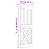 vidaXL Puerta corredera con herrajes madera maciza de pino 70x210 cm