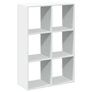 vidaXL Librer&iacute;a divisora madera ingenier&iacute;a blanco 69,5x29x103,5 cm