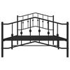 vidaXL Estructura cama sin colch&oacute;n con estribo metal negro 107x203 cm
