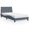 vidaXL Estructura de cama sin colch&oacute;n Hanko terciopelo gris oscuro 100x203cm