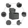 vidaXL Sill&oacute;n el&eacute;ctrico reclinable elevable de tela gris oscuro