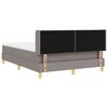 vidaXL Cama tipo Box Spring con colch&oacute;n Taup&eacute; 200 x 140 cm Poli&eacute;ster