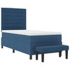 vidaXL Cama tipo Box Spring con colch&oacute;n Azul 90 x 200 cm tela