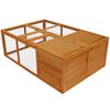 vidaXL Jaula de animales plegable de madera para exterior