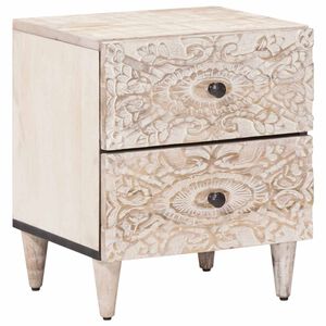 vidaXL Armario de Noche 40 x 33,5 x 46 cm Madera de mango maciza
