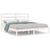 vidaXL Estructura de cama madera maciza blanco Supe King 180x200 cm