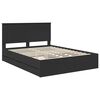 vidaXL Estructura de cama Negro 150 x 200 cm Madera Ingenieril