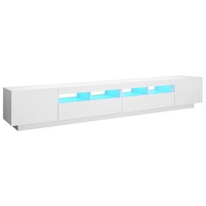 vidaXL Mueble para TV con luces LED blanco 260x35x40 cm