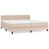 vidaXL Cama box spring con colchón cuero sintético capuchino 200x200cm