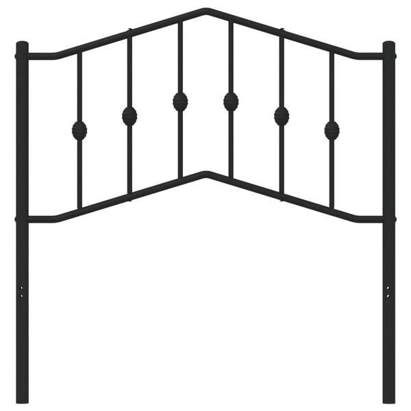 vidaXL Cabecero de repuesto de metal negro 90 cm