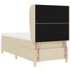vidaXL Cama tipo Box Spring con colch&oacute;n Crema 190 x 90 cm tela