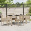 vidaXL Conjunto de Comedor de Jard&iacute;n 5 pcs Beige rat&aacute;n sint&eacute;tico
