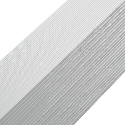 vidaXL Moldura de ángulo de porche aluminio 5 unidades 170 cm plateado