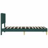 vidaXL Estructura de cama con cabecera Verde oscuro 80 x 200 cm tela