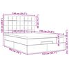 vidaXL Estructura de cama otomana colch&oacute;n tela gris pardo 140x190cm