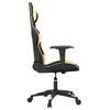 vidaXL Silla gaming cuero sint&eacute;tico negro y dorado