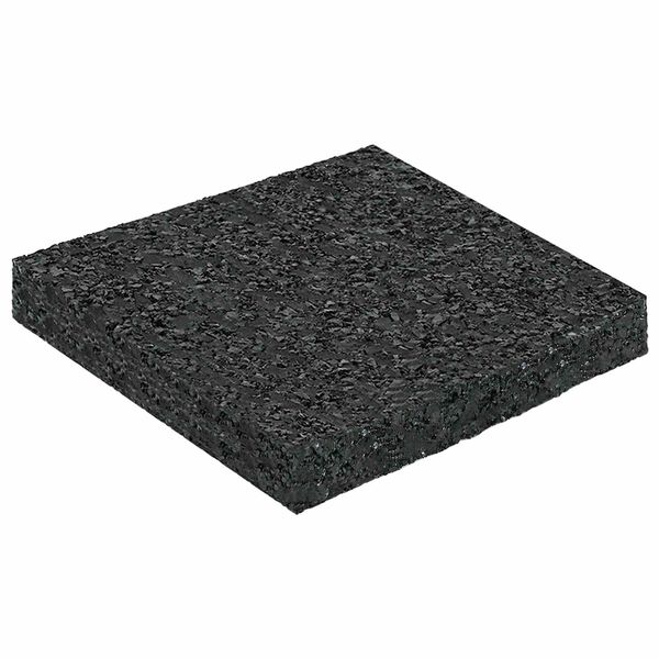 vidaXL Patio de gr&aacute;nulo de goma Negro 9 x 9 x 1 cm Goma