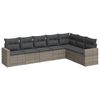 vidaXL Set de sof&aacute;s de jard&iacute;n 7 piezas con cojines rat&aacute;n PE gris