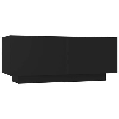 vidaXL Mueble para TV madera contrachapada negro 100x35x40 cm