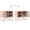 vidaXL Mueble para TV de acero rosa 68x39x60,5 cm