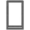 vidaXL Estante para leña madera maciza de pino gris 60x25x100 cm