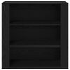 vidaXL Mueble de pared con estante Roble Negro 80 x 33 x 80 cm