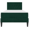vidaXL Estructura de cama con colch&oacute;n Verde oscuro 90 x 190 cm